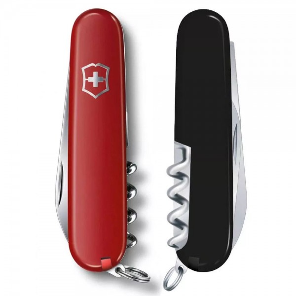 Складаний ніж 84 мм Victorinox Waiter Ukraine 1 шар, 9 функцій червоно-чорний (0.3303.1.3)