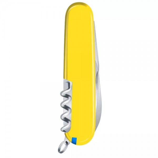 Складаний ніж 84 мм Victorinox Waiter Ukraine 9 функцій Синє-жовтий (0.3303.2.8)