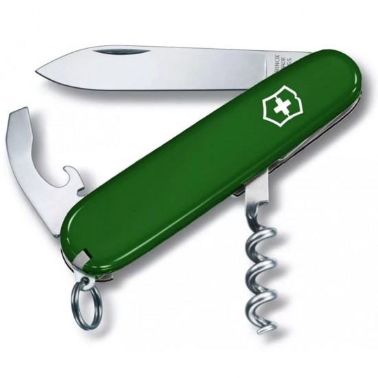 Складаний швейцарський ніж Victorinox Waiter 84 мм 9 функцій Зелений (0.3303.4)