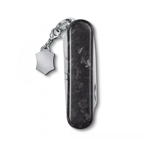 Складаний ніж Victorinox Classic SD Brilliant Carbon 58 мм 5 функцій рукоятка з карбону (0.6221.90)
