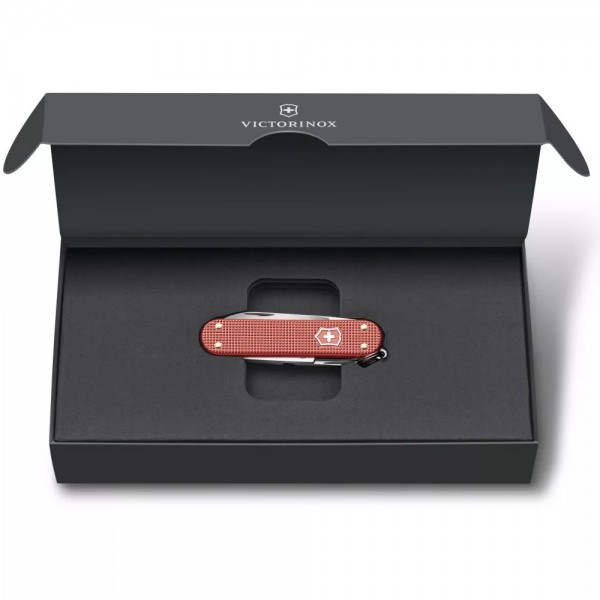 Коллекційний складаний ніж-брелок мініатюрний Victorinox Classic SD ALOX Limited Edition 2025 2 шари, 5 функцій, блідо-червоні рифлені накладки (Lim.Ed. 2025) (0.6221.L25)