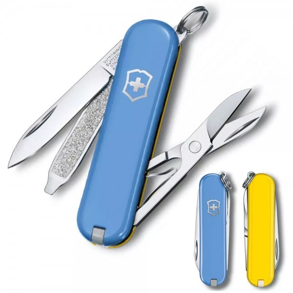 Складаний ніж Victorinox Classic SD Ukraine Блакитно-жовтий (0.6223.28G.8)