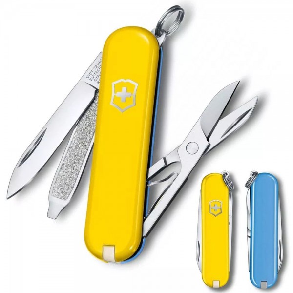 Складаний ніж Victorinox Classic SD Ukraine Жовто-блакитний (0.6223.8G.28)