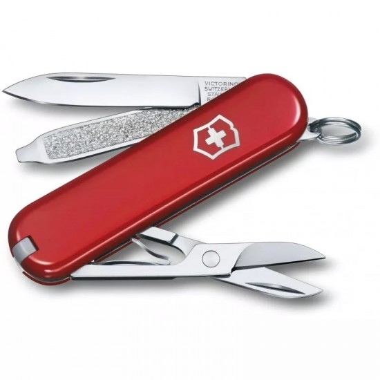 Складаний ніж Victorinox Classic SD 58 мм 7 функцій Червоний у блістері (0.6223.B1)