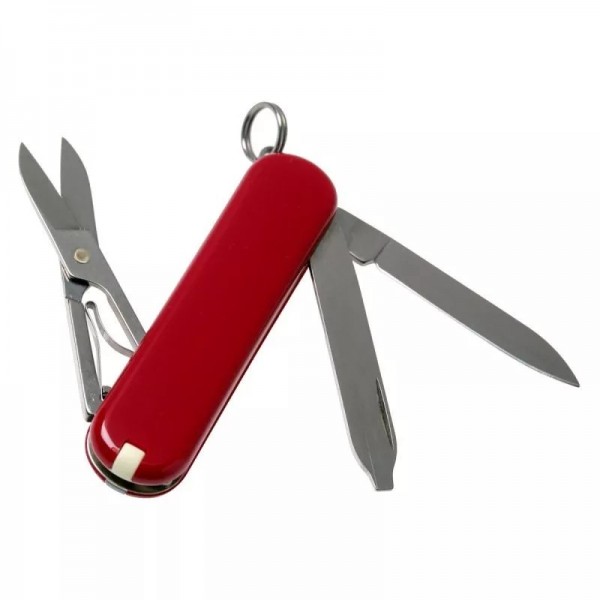 Складаний ніж Victorinox Classic SD 58 мм 7 функцій Червоний у блістері (0.6223.B1)