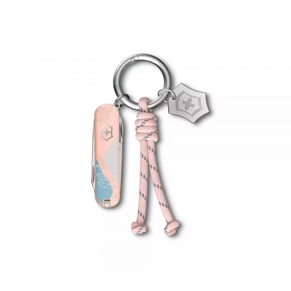 Складаний ніж-брелок 58 мм Victorinox Classic SD Paris Style, 7 функцій, рожевий (0.6223.E221)