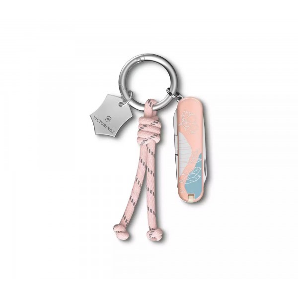 Складаний ніж-брелок 58 мм Victorinox Classic SD Paris Style, 7 функцій, рожевий (0.6223.E221)