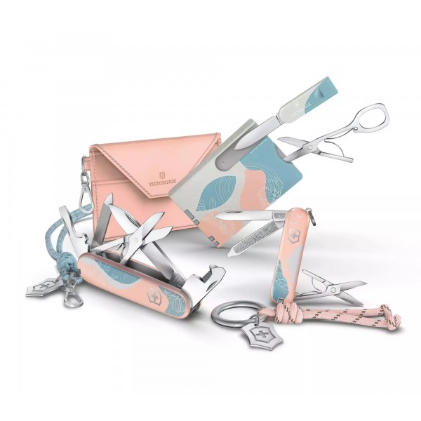 Складаний ніж-брелок 58 мм Victorinox Classic SD Paris Style, 7 функцій, рожевий (0.6223.E221)