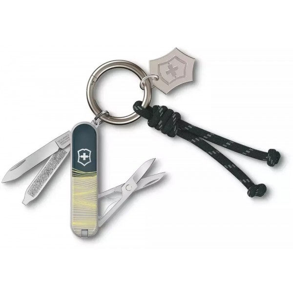 Складаний ніж-брелок 58 мм Victorinox Classic SD New York Style, 7 функцій, сірий (0.6223.E223)
