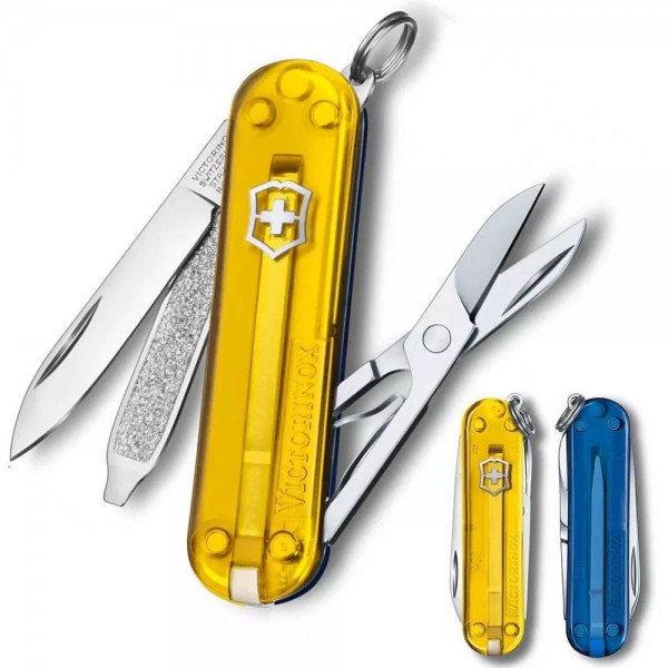 Складаний ніж Victorinox Classic SD Ukraine Жовто-синій (0.6223.T81G.T2)