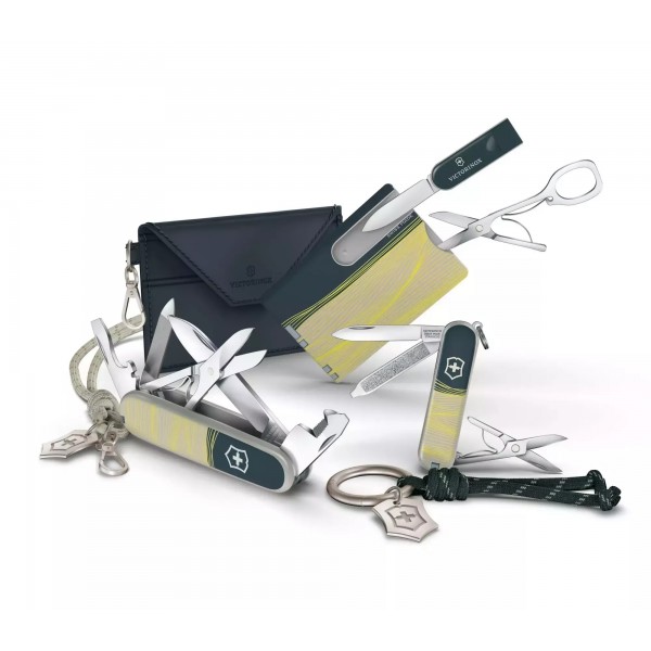 Картка-мультитул Victorinox SwissCard Classic New York Style чохол у комплекті, 10 функцій, темно-сірий/бежевий (0.7100.E223)