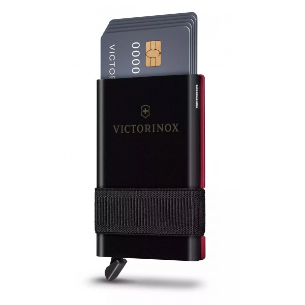 Картка-мультитул на 10 функцій з картхолдером VICTORINOX Smart Card Wallet Iconic Red червоний, чорний (0.7250.13)
