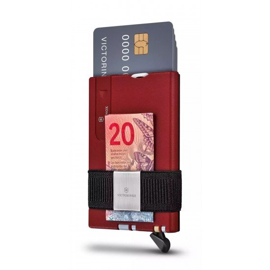 Картка-мультитул на 10 функцій з картхолдером VICTORINOX Smart Card Wallet Iconic Red червоний, чорний (0.7250.13)