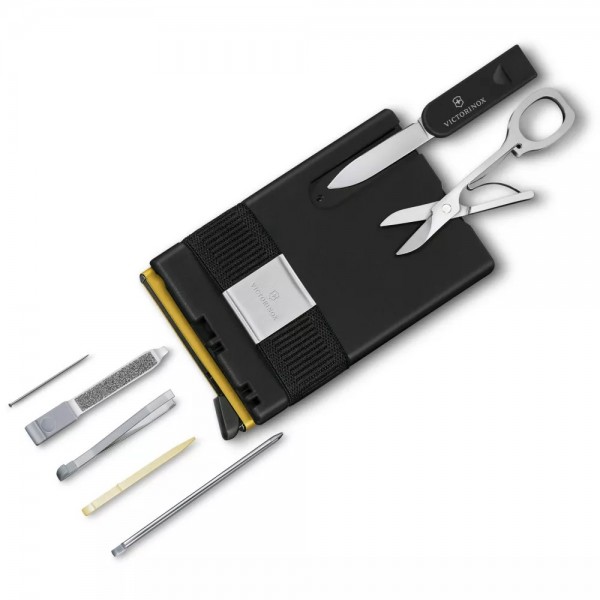Картка-мультитул на10 функцій з картхолдером Victorinox SMARTCARD Wallet Delightful Gold золотисто-жовтий, ножиці, ручка (0.7250.38)