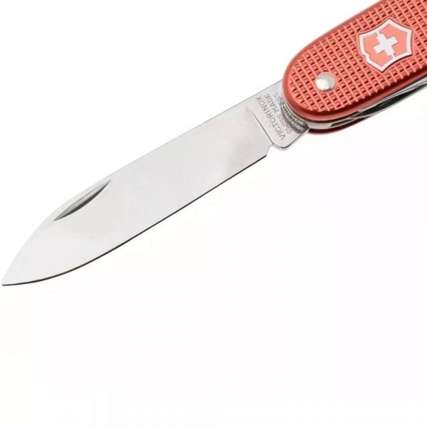 Колекційний складаний ніж Victorinox PIONEER X Stone Red 93мм/3 шари/9 функцій/блідо-червоні рифлені накладки /кернер/ножиці (Lim.Ed. 2025) (0.8231.L25)