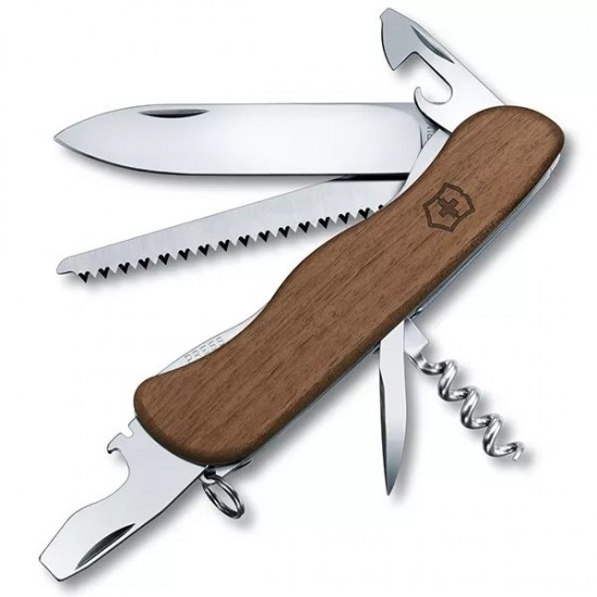 Складаний швейцарський ніж 111 мм Victorinox Forester Wood 10 функцій, дерев'яна рукоять, блістер (0.8361.63)