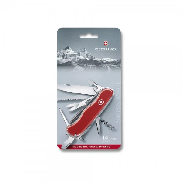 Складаний ніж 111 мм "Victorinox" Outrider 14 функцій, червоний матовий, блістер (0.8513.B1)