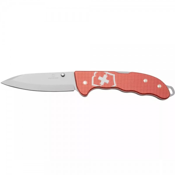 Коллекційний ніж 136 мм "Victorinox" Evoke Alox Stone Red 5 функцій, блідо-червоні рифлені накладки,блокування леза, кліп,паракорд (Lim.Ed. 2025) (0.9415.L25)