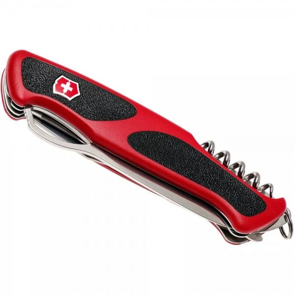 Складаний ніж 130 мм Victorinox Delemont RangerGrip 79 14 функцій, червоно-чорний, блістер (0.9563.MCB1)