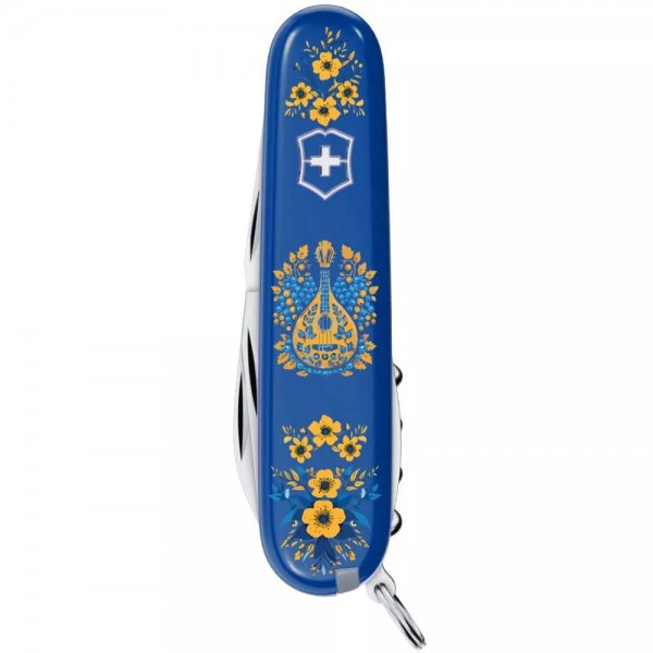 Складаний ніж Victorinox Spartan Ukraine 91 мм 12 функцій Українські мотиви Синій (1.3603.2_T1370u)