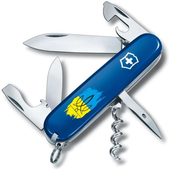 Складаний ніж Victorinox SPARTAN UKRAINE Тризуб фігурний на фоні прапора 1.3603.2_T1026u Складаний ніж Victorinox SPARTAN UKRAINE Тризуб фігурний на фоні прапора 1.3603.2_T1026u