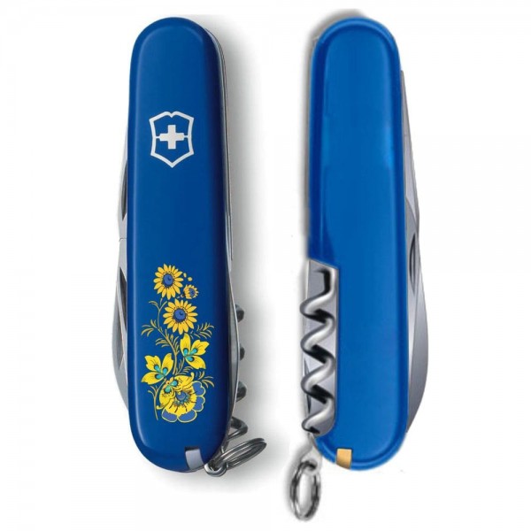 Складаний ніж Victorinox SPARTAN UKRAINE Квіти 1.3603.2_T1050u