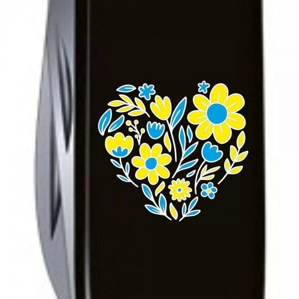 Складаний ніж Victorinox Spartan Ukraine Квіткове серце (1.3603.3_T1246u)