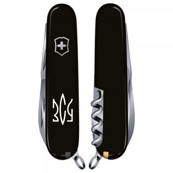 Складаний ніж Victorinox SPARTAN UKRAINE Тризуб ЗСУ білий 1.3603.3_T0390u