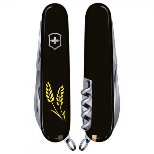 Складаний ніж Victorinox SPARTAN UKRAINE Колоски пшениці жовті 1.3603.3_T1330u