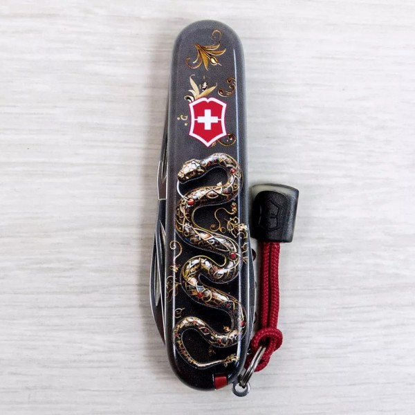 Ексклюзивний складаний ніж 91мм Victorinox SPARTAN ZODIAC 3D 2 шари 13 функцій, розкішна змія (1.3603.3_Z4210hk)