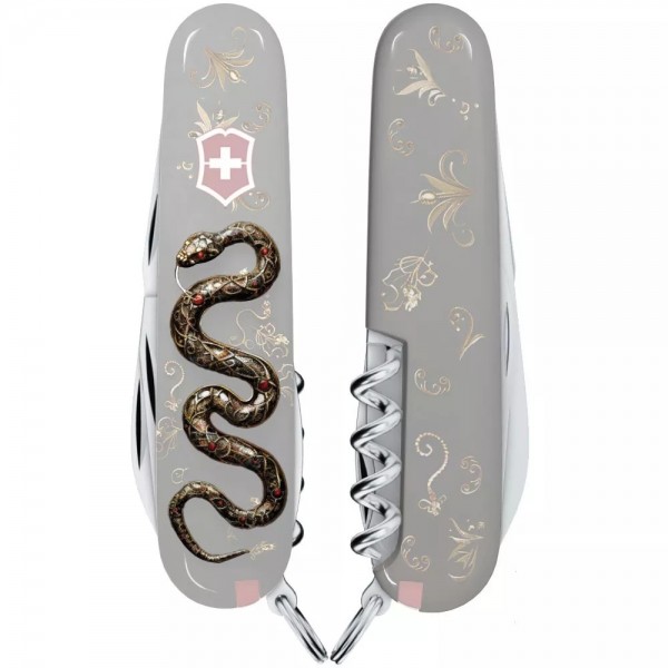 Ексклюзивний складаний ніж 91мм Victorinox SPARTAN ZODIAC 3D 2 шари 13 функцій, розкішна змія (1.3603.3_Z4210hk)