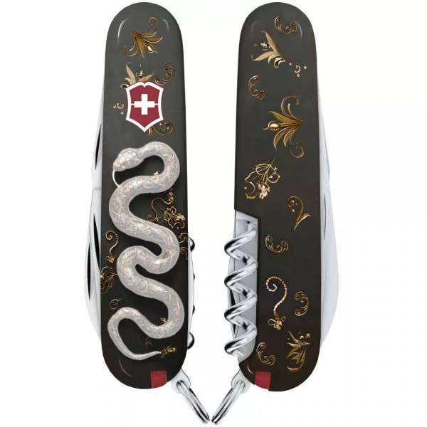 Ексклюзивний складаний ніж 91мм Victorinox SPARTAN ZODIAC 3D 2 шари 13 функцій, розкішна змія (1.3603.3_Z4210hk)