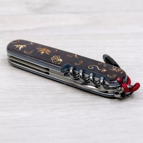 Ексклюзивний складаний ніж 91мм Victorinox SPARTAN ZODIAC 3D 2 шари 13 функцій, розкішна змія (1.3603.3_Z4210hk)