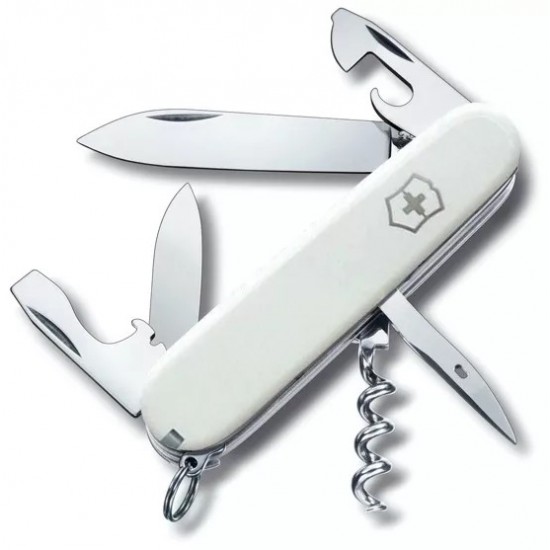 Складаний ніж 91 мм Victorinox Spartan White 2 шари, 12 функцій, білий, блістер (1.3603.7B1)