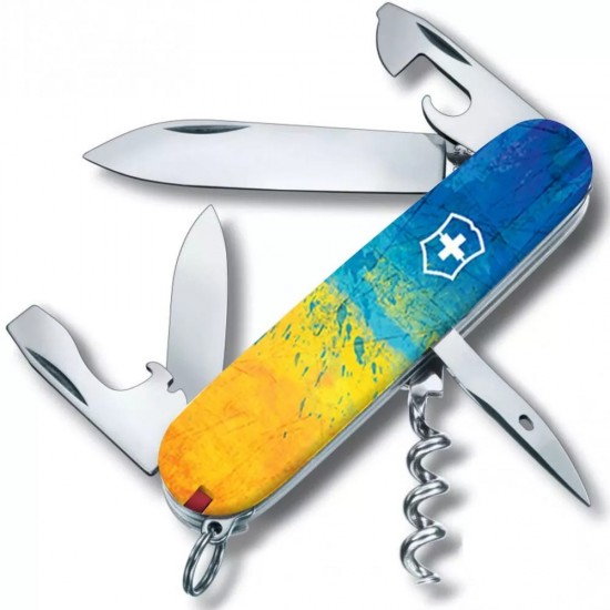 Складаний ніж Victorinox Spartan Ukraine 91 мм 13 функцій Жовто-синій (1.3603.7_T3100pw)