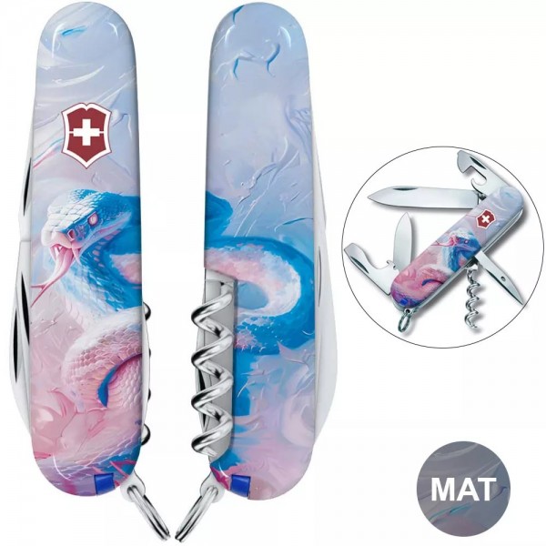 Ексклюзивний складаний ніж 91мм Victorinox SPARTAN ZODIAC 2 шари, 12 функцій Чарівна змія (1.3603.7_Z4220pk)