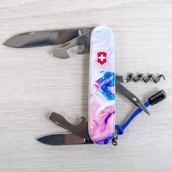 Ексклюзивний складаний ніж 91мм Victorinox SPARTAN ZODIAC 2 шари, 12 функцій Чарівна змія (1.3603.7_Z4220pk)