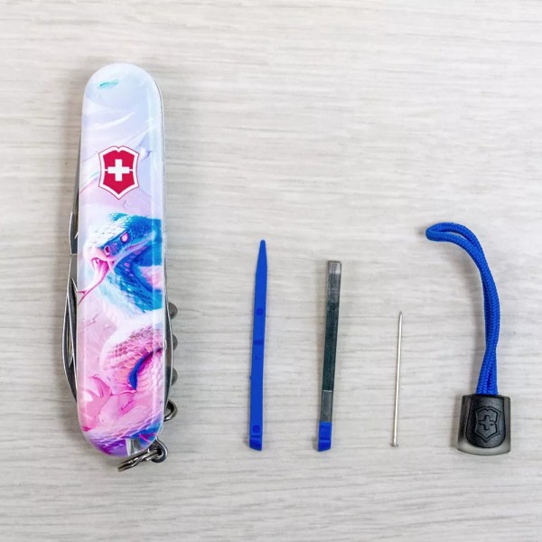 Ексклюзивний складаний ніж 91мм Victorinox SPARTAN ZODIAC 2 шари, 12 функцій Чарівна змія (1.3603.7_Z4220pk)