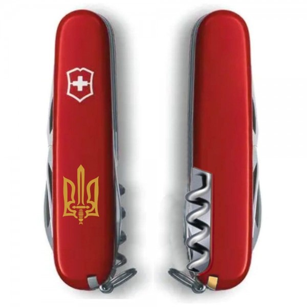 Складаний ніж Victorinox SPARTAN UKRAINE Тризуб ОУН брон. 1.3603_T0305u