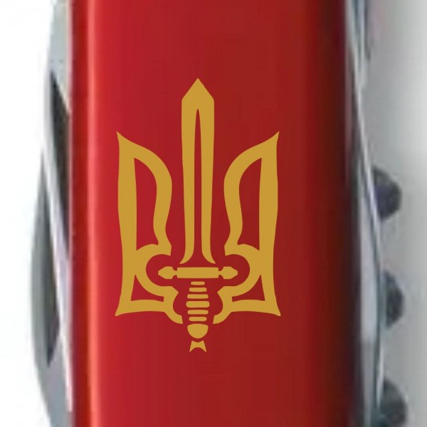 Складаний ніж Victorinox SPARTAN UKRAINE Тризуб ОУН брон. 1.3603_T0305u