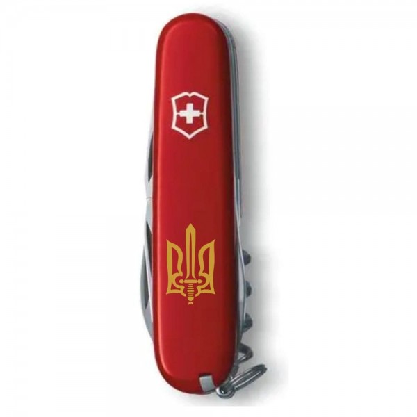 Складаний ніж Victorinox SPARTAN UKRAINE Тризуб ОУН брон. 1.3603_T0305u