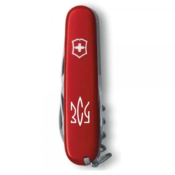 Складаний ніж Victorinox SPARTAN UKRAINE Тризуб ЗСУ білий 1.3603_T0390u