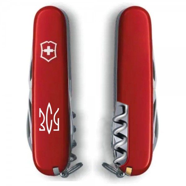Складаний ніж Victorinox SPARTAN UKRAINE Тризуб ЗСУ білий 1.3603_T0390u