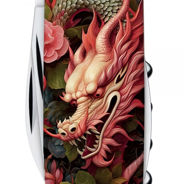 Складаний ніж Victorinox Spartan Zodiac 91 мм 12 функцій Китайський зелений дракон (1.3603_Z3300p)