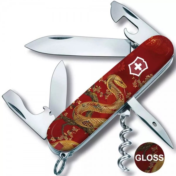 Складаний ніж Victorinox 91 мм SPARTAN ZODIAC 13 функцій, Золота змія (1.3603_Z4200pk)