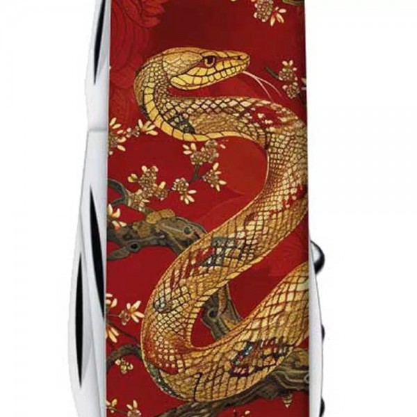 Складаний ніж Victorinox 91 мм SPARTAN ZODIAC 13 функцій, Золота змія (1.3603_Z4200pk)