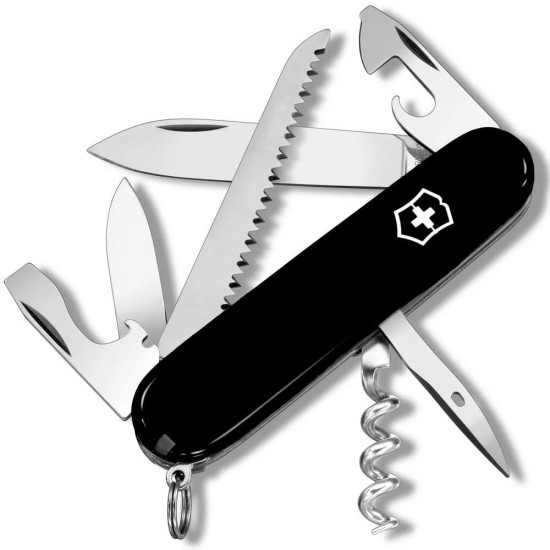 Складаний ніж Victorinox Camper 91 мм, 13 функцій Чорний (1.3613.3)