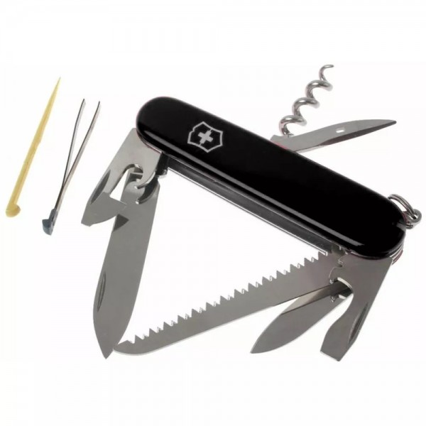 Складаний ніж Victorinox Camper 91 мм, 13 функцій Чорний (1.3613.3)