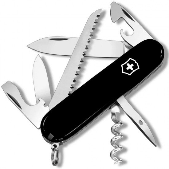 Складаний ніж Victorinox Camper 91 мм, 13 функцій Чорний (1.3613.3) Складаний ніж Victorinox Camper 91 мм, 13 функцій Чорний (1.3613.3)