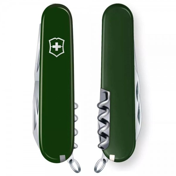 Складаний ніж Victorinox Camper 9 мм 13 функцій Зелений (1.3613.4)